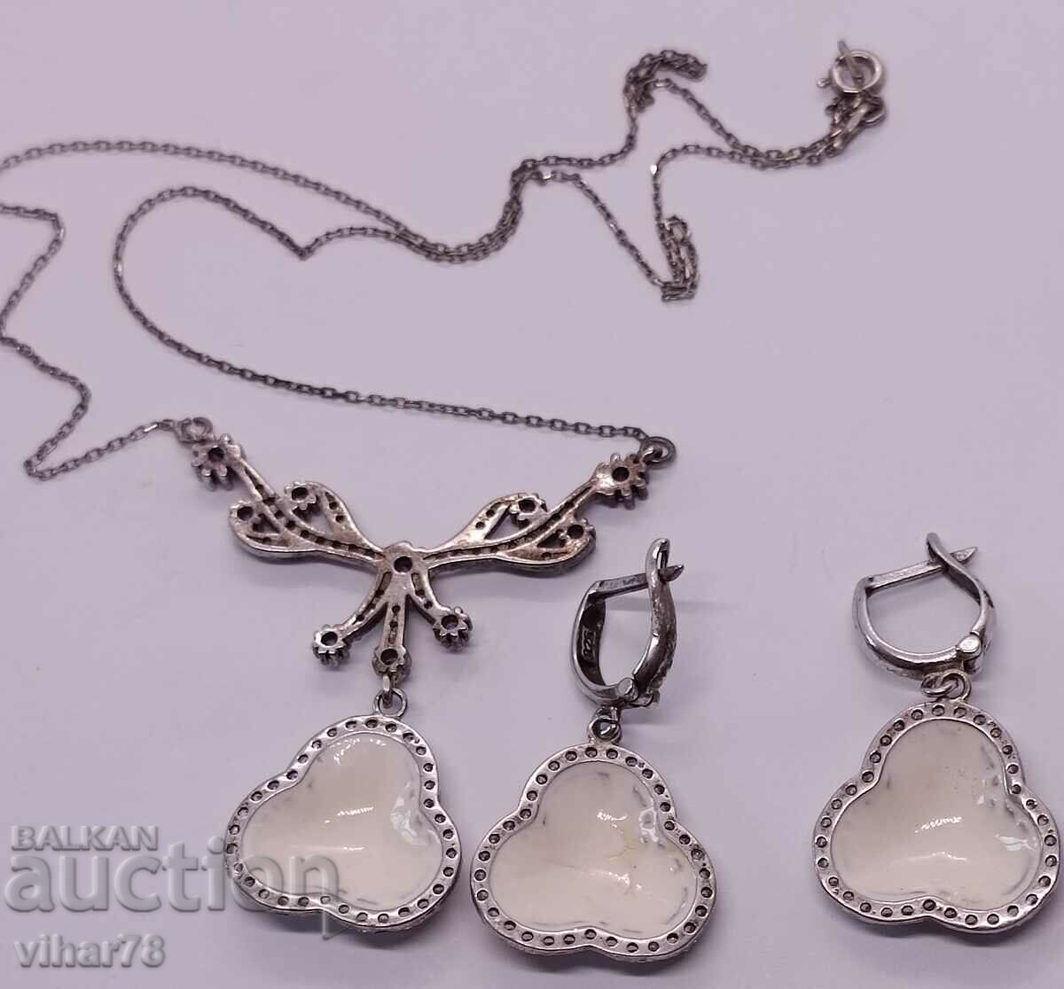 Delivery of Silver set Pendant with earrings Delivery of Silver set Pendant with earrings