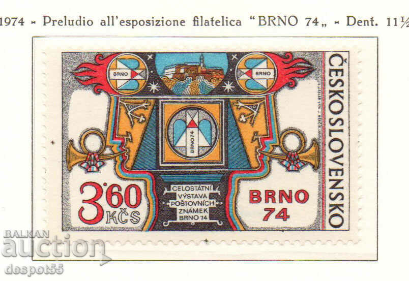 1974. Τσεχοσλοβακία. BRNO'74 Εθνική Φιλοτελική Έκθεση.