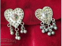 Old arpalia earrings, silver, clip, worn