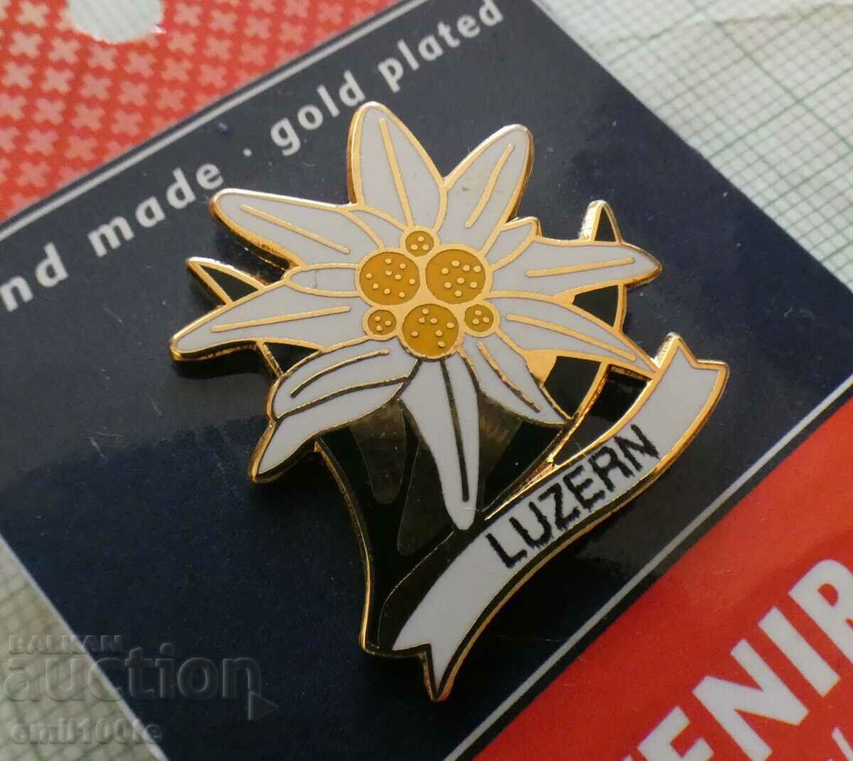Delivery of Edelweiss - Luzern Souvenir Switzerland Hand made Gold plated Delivery of Edelweiss - Luzern Souvenir Switzerland Hand made Gold plated