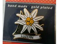 Edelweiss - Luzern Suvenir Elveția Realizat manual Placat cu aur