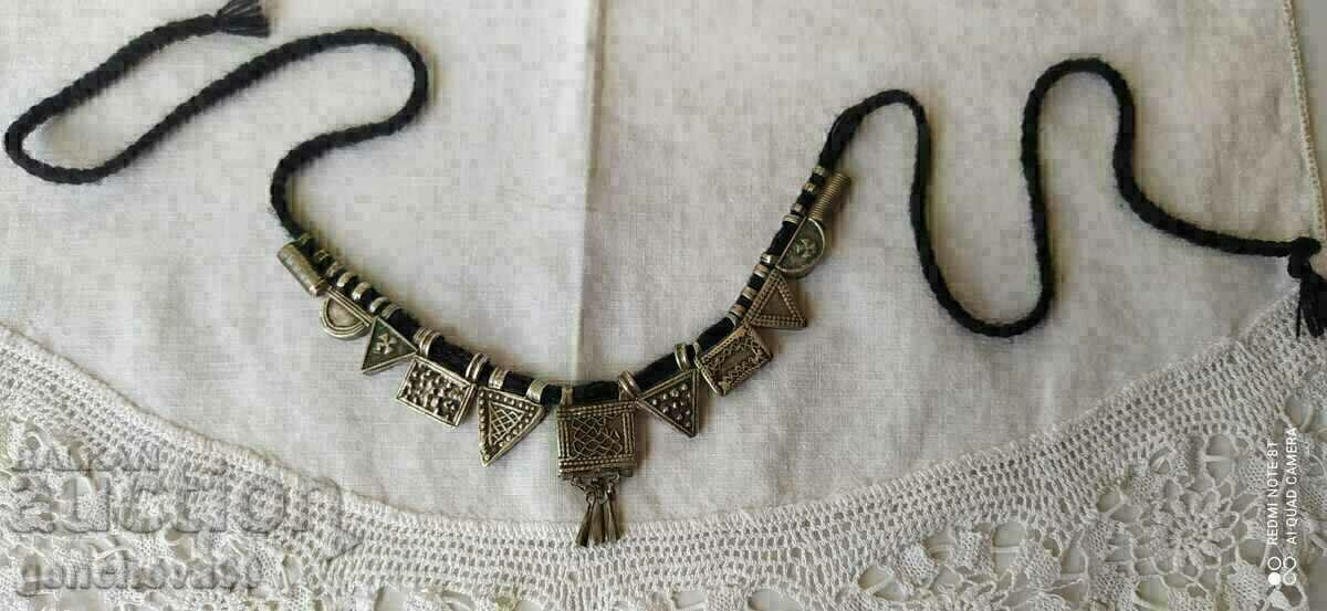 Renaissance silver costume necklace