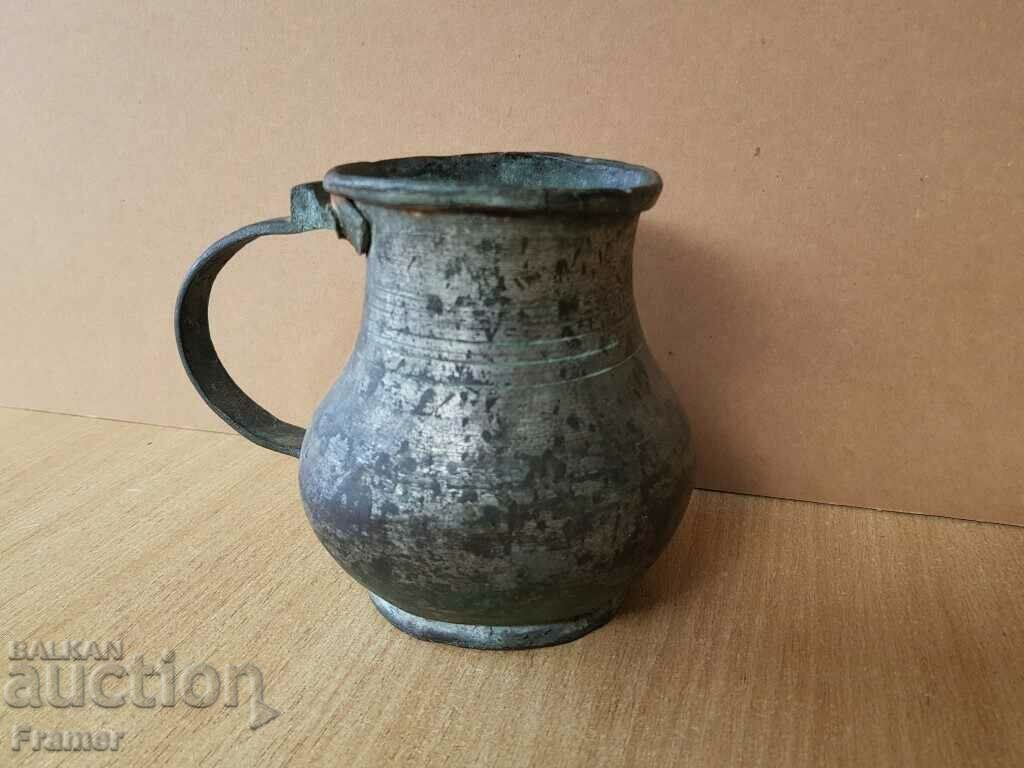 Unique Renaissance 19th century Jug menche sahan blue copper bowl with price 85.00 BGN | € 43.46 Unique Renaissance 19th century Jug menche sahan blue copper bowl with price 85.00 BGN | € 43.46