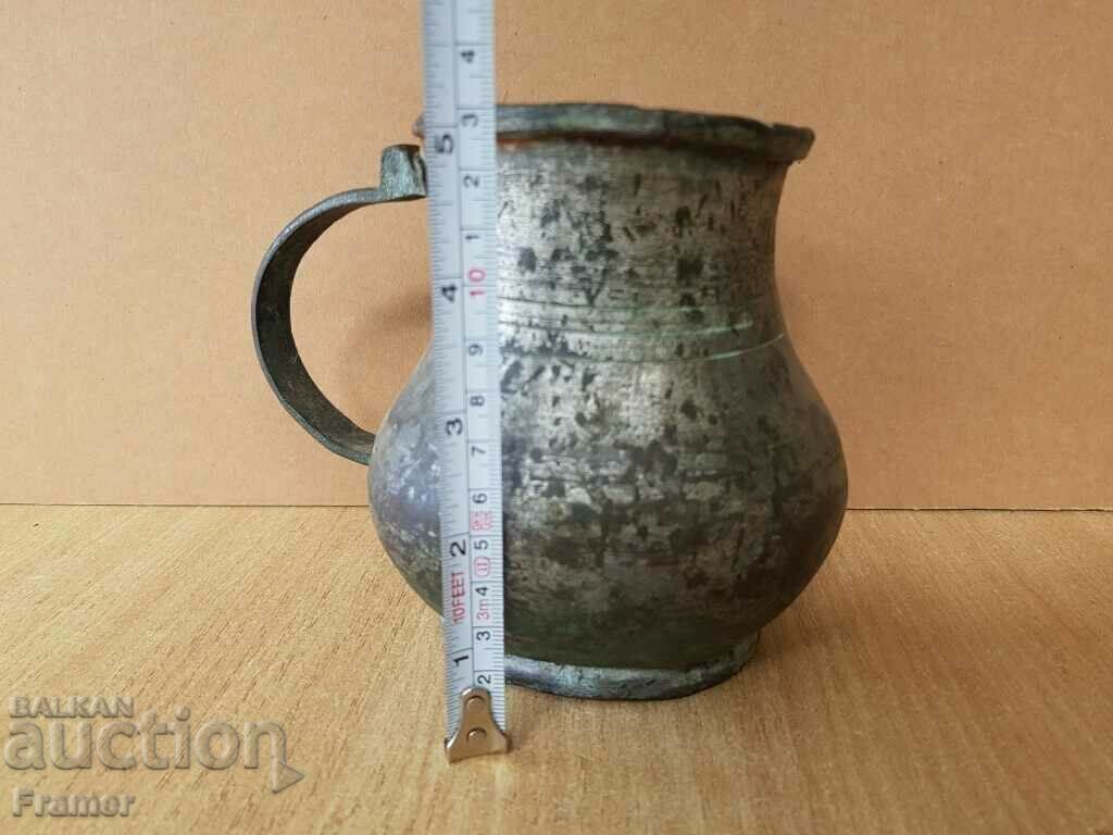 Unique Renaissance 19th century Jug menche sahan blue copper bowl - 6 Unique Renaissance 19th century Jug menche sahan blue copper bowl - 6