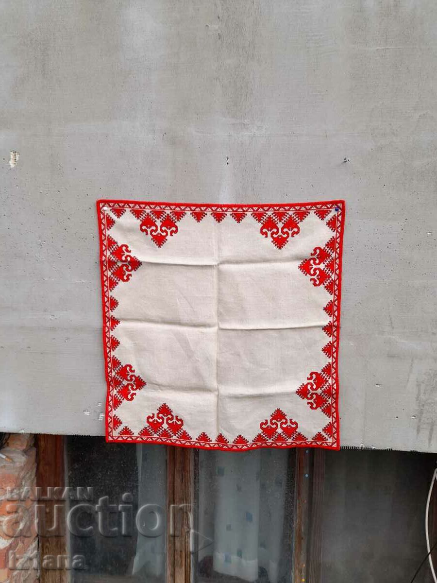 Old embroidered tablecloth, square Old embroidered tablecloth, square