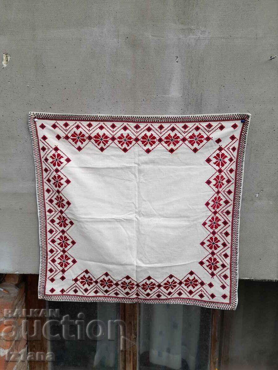 Old embroidered tablecloth, square Old embroidered tablecloth, square