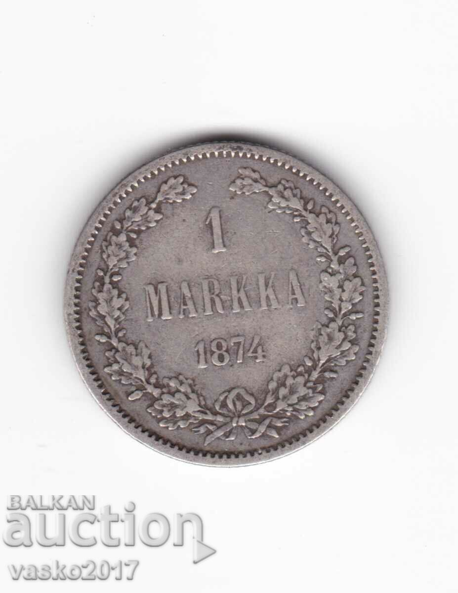 1 MARKKA - 1874 Ρωσία για τη Φινλανδία