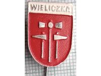 12859 Badge - coat of arms of the city of Wieliczka - Poland