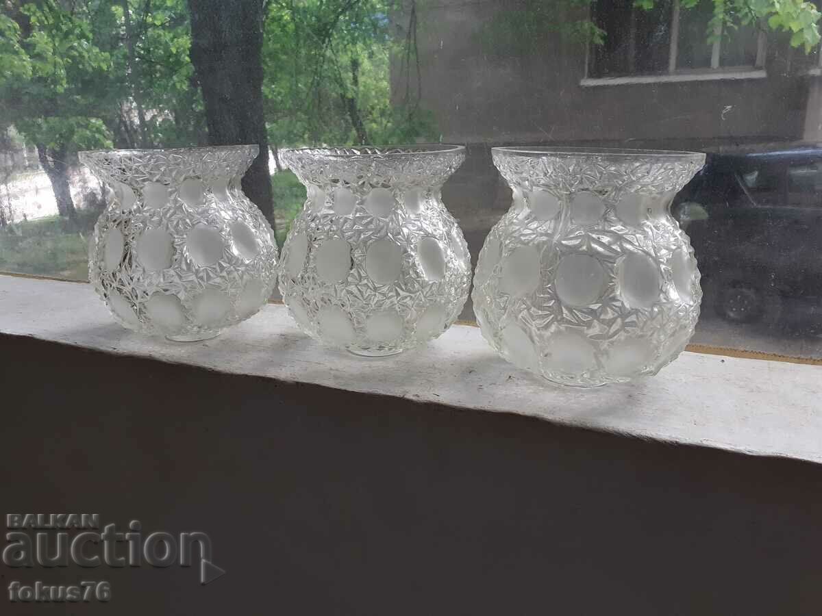 Old glasses for lampshade chandelier ceiling lamp 3 pcs. with price 90.00 BGN | € 46.02 Old glasses for lampshade chandelier ceiling lamp 3 pcs. with price 90.00 BGN | € 46.02