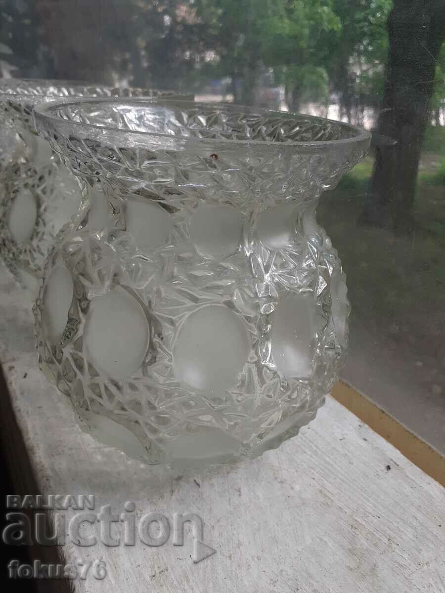 Old glasses for lampshade chandelier ceiling lamp 3 pcs. - 5 Old glasses for lampshade chandelier ceiling lamp 3 pcs. - 5