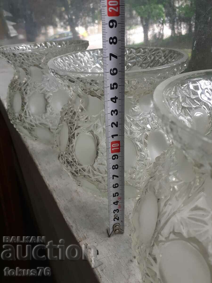 Old glasses for lampshade chandelier ceiling lamp 3 pcs. - 6 Old glasses for lampshade chandelier ceiling lamp 3 pcs. - 6