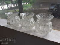 Old glasses for lampshade chandelier ceiling lamp 3 pcs.