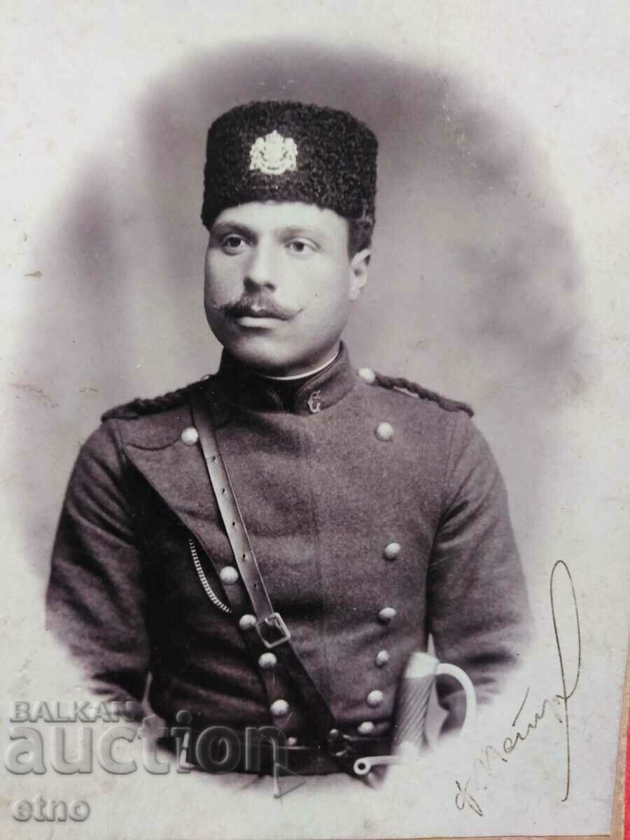 1903г,ЦАРСКА СНИМКА КАРТОН войник, Униформа