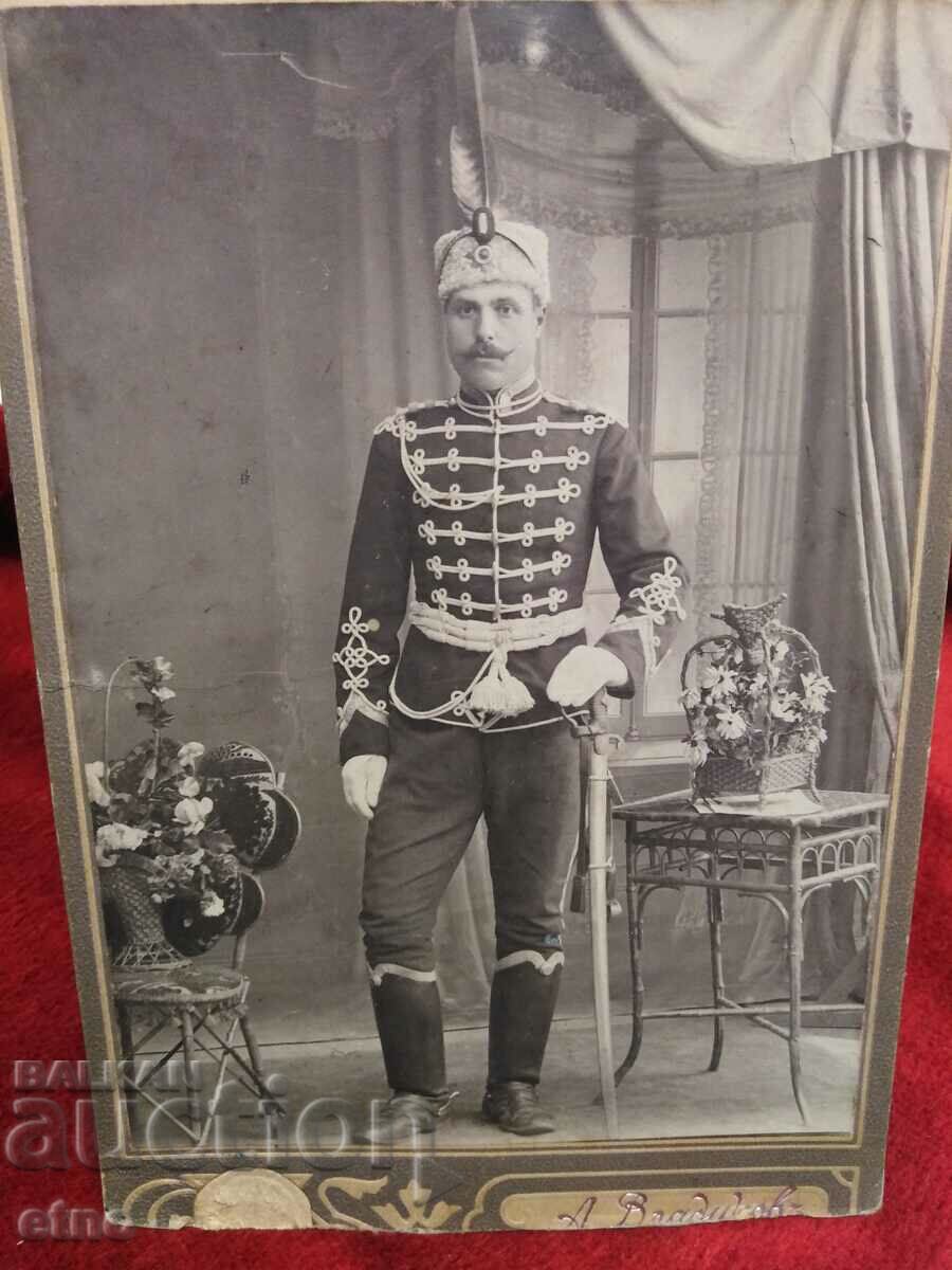 1913, CARTON FOTO REGAL, paznic, soldat, Uniforma