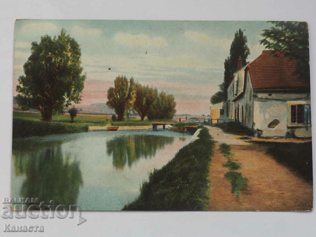Old postcard view from the front, censorship 1917 K 386