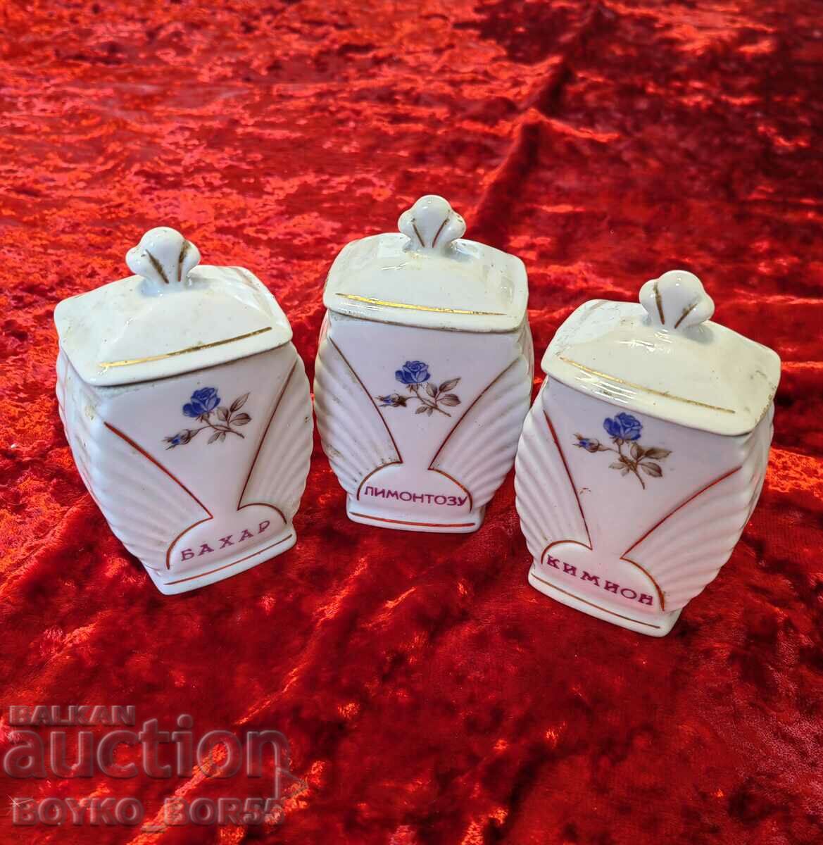 Bulgarian Soc Porcelain Spice Jars with price 39.00 BGN | € 19.94 Bulgarian Soc Porcelain Spice Jars with price 39.00 BGN | € 19.94