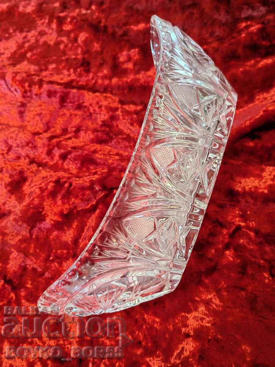 Original Crystal Czech Fruitiera Gondola from the 1970s with price 59.00 BGN | € 30.17 Original Crystal Czech Fruitiera Gondola from the 1970s with price 59.00 BGN | € 30.17