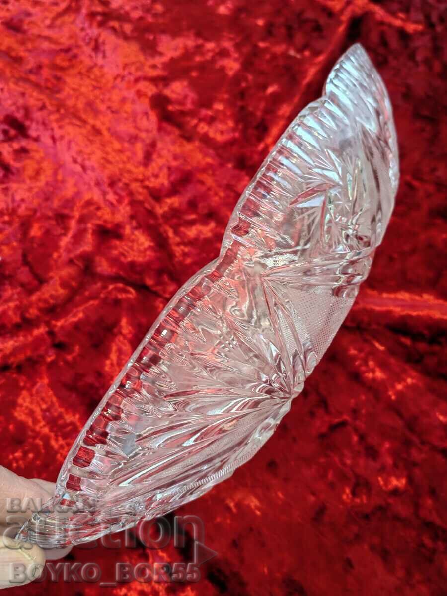 Original Crystal Czech Fruitiera Gondola from the 1970s with price 89.00 BGN | € 45.50 Original Crystal Czech Fruitiera Gondola from the 1970s with price 89.00 BGN | € 45.50