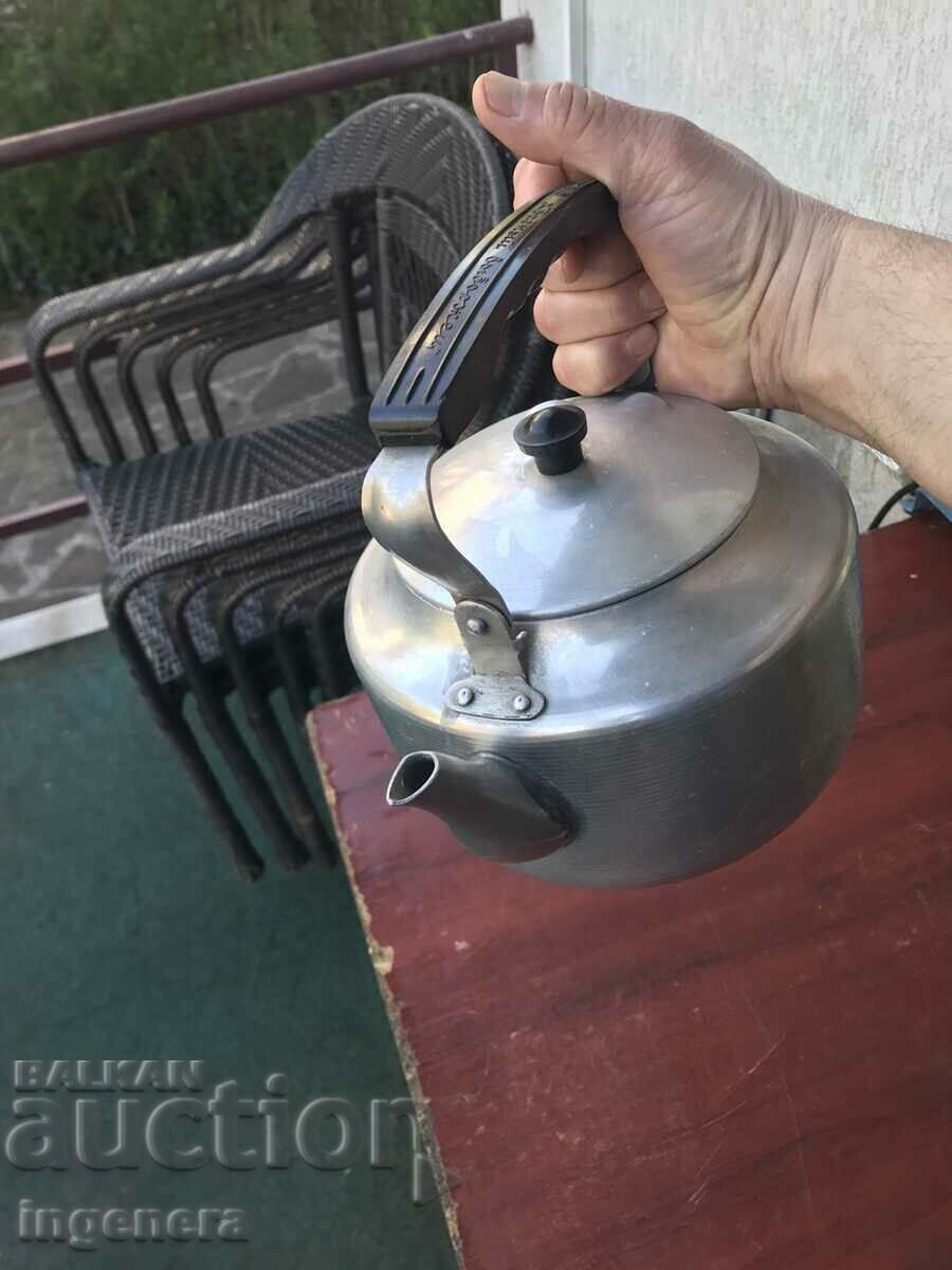 Auction  KETTLE METAL ALUMINUM OLD AND USED HEALTHY - USSR
