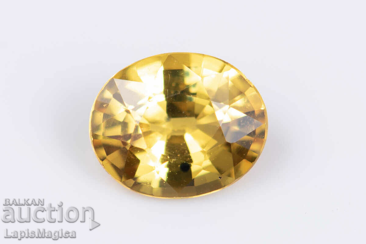 Yellow sapphire 0.72ct oval cut