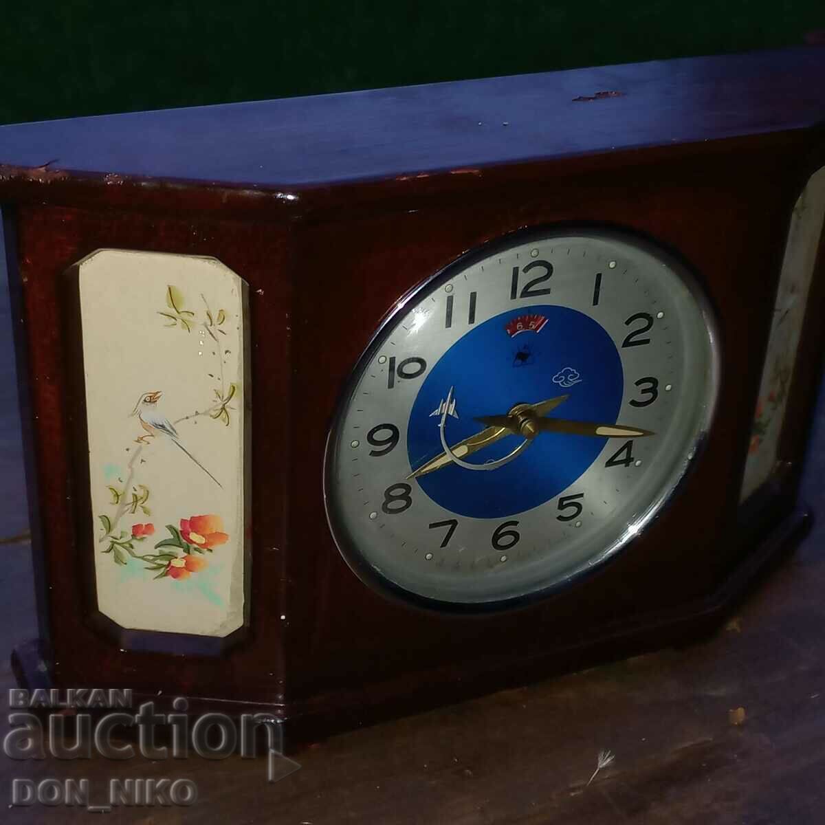 Auction Rare Chinese Wooden Alarm Clock 1950 Auction Rare Chinese Wooden Alarm Clock 1950