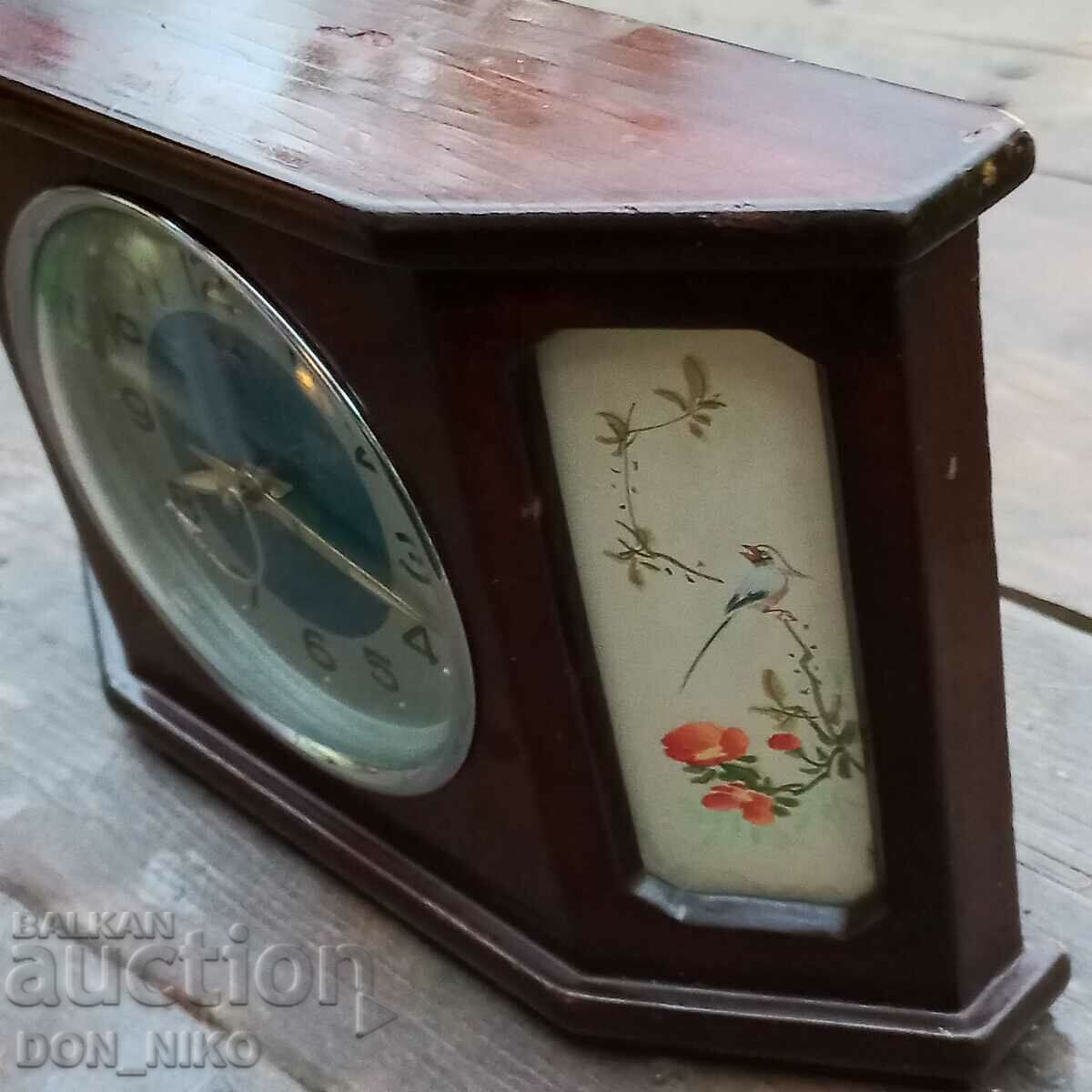 Rare Chinese Wooden Alarm Clock 1950 - 6 Rare Chinese Wooden Alarm Clock 1950 - 6