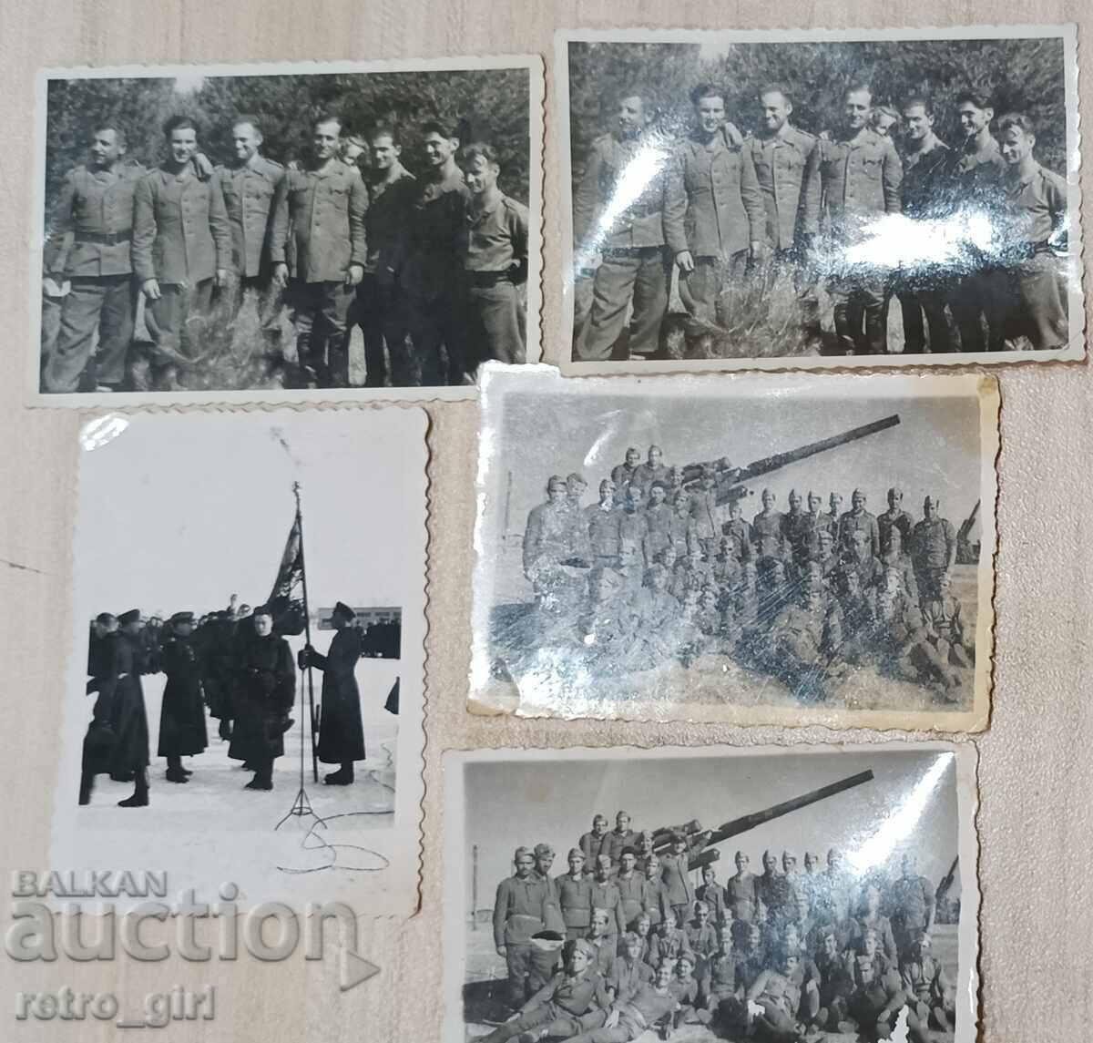 I am selling old military photos - 5 pcs.
