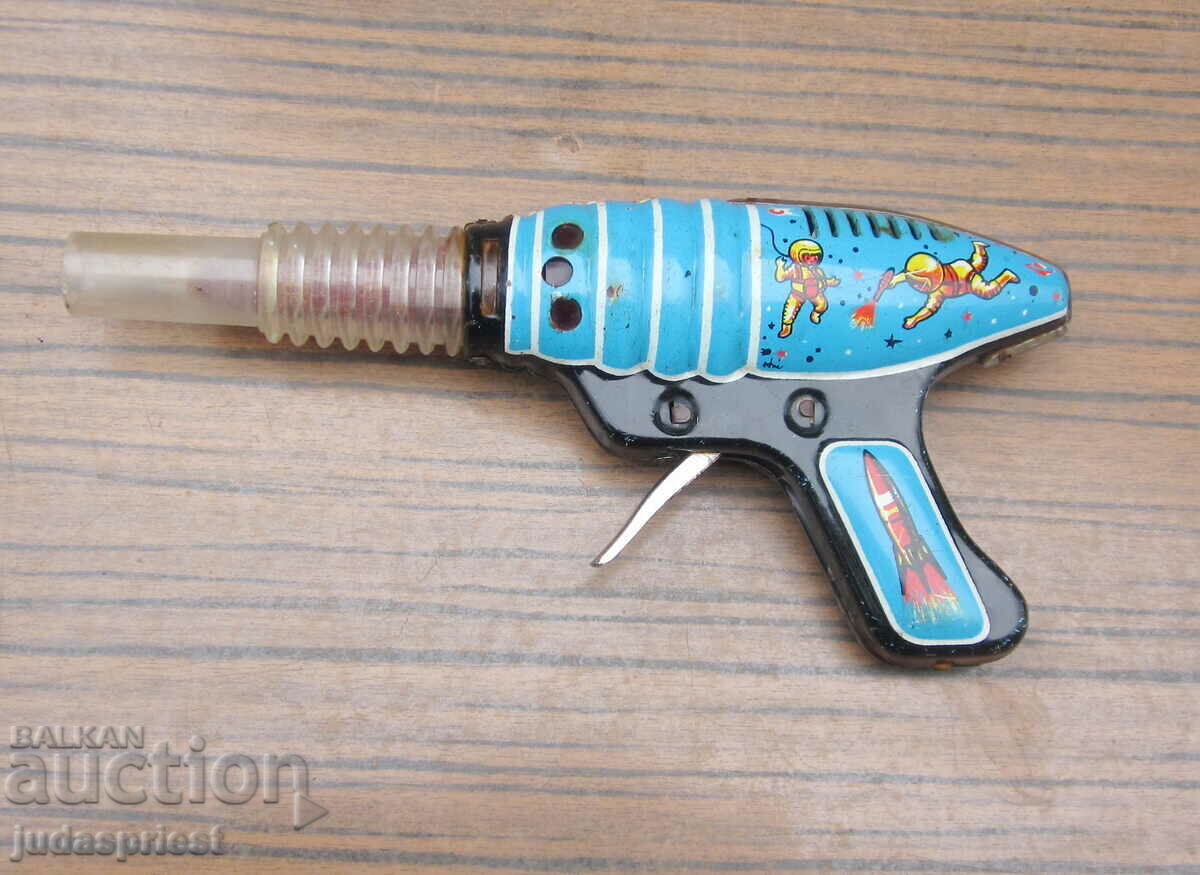 Licitație Jucărie blaster spațială mecanică din tablă, socială