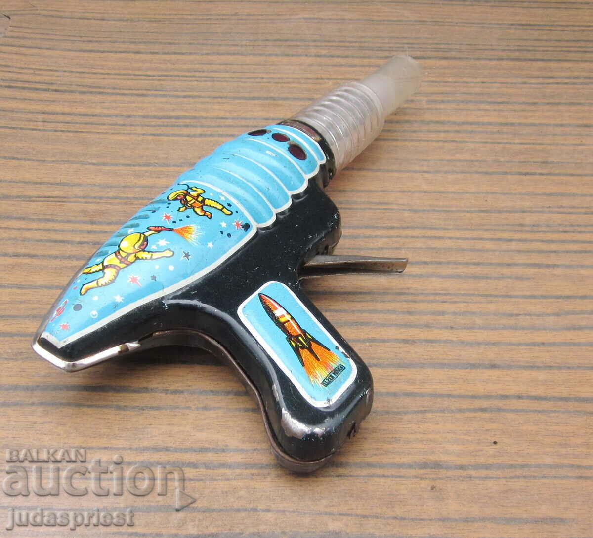 Jucărie blaster spațială mecanică din tablă, socială - 5