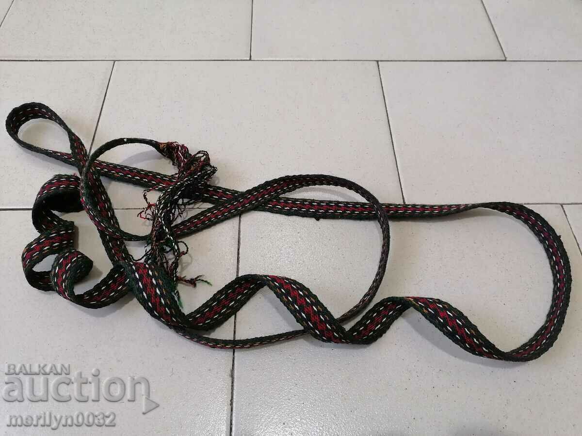 Old handwoven belt, girdle, costume belt - 6