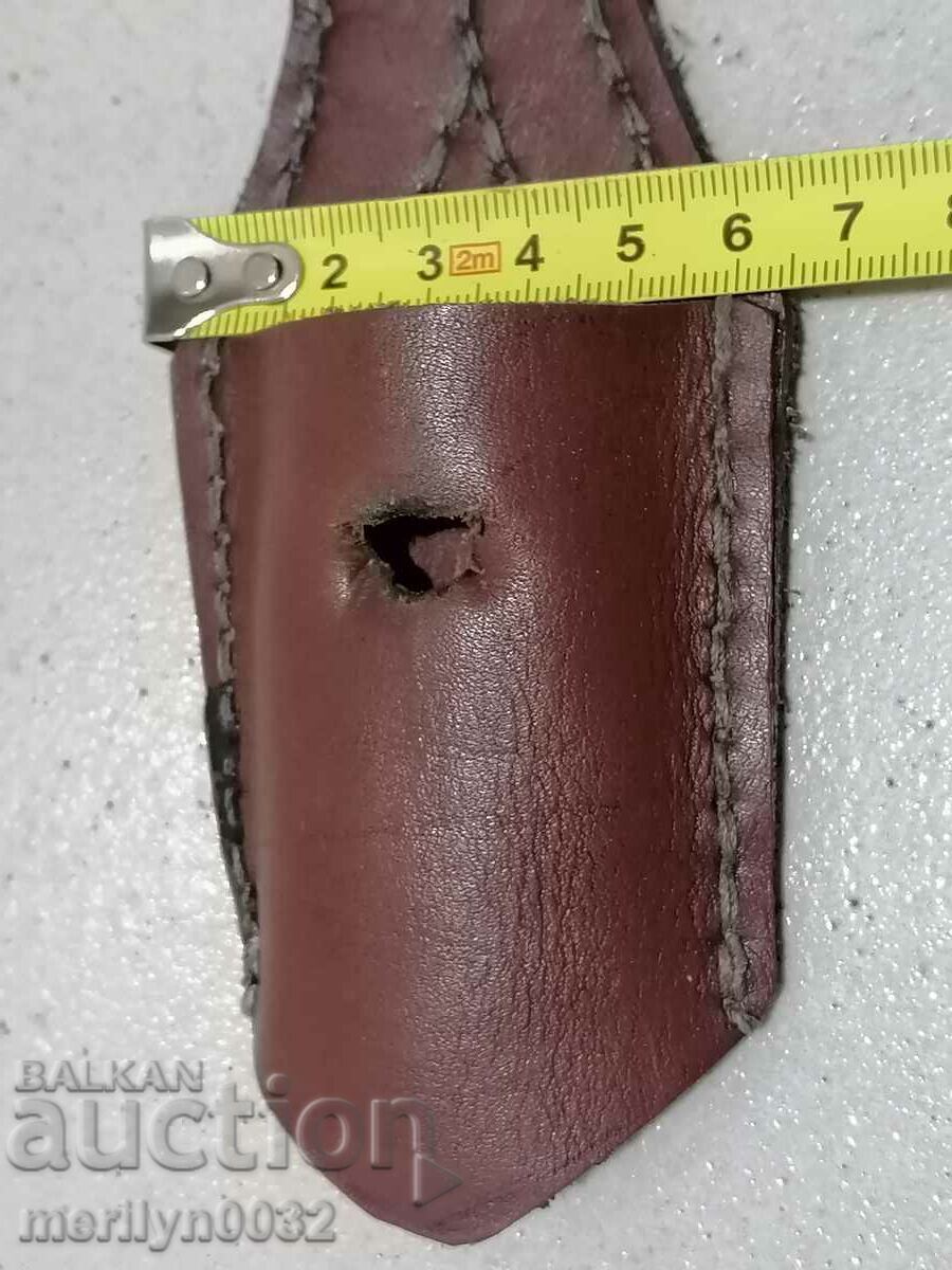 Leather scabbard for bayonet knife bayonet M-95 K-98 WW1 WW2 - 5