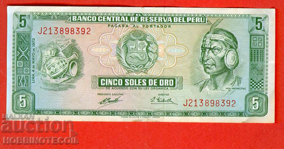 PERU PERU 5 Sole - număr - numărul 1972