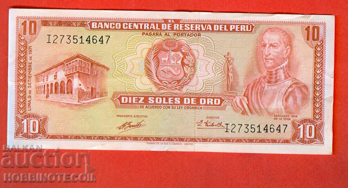 PERU PERU 10 tălpi - număr - numărul 1971