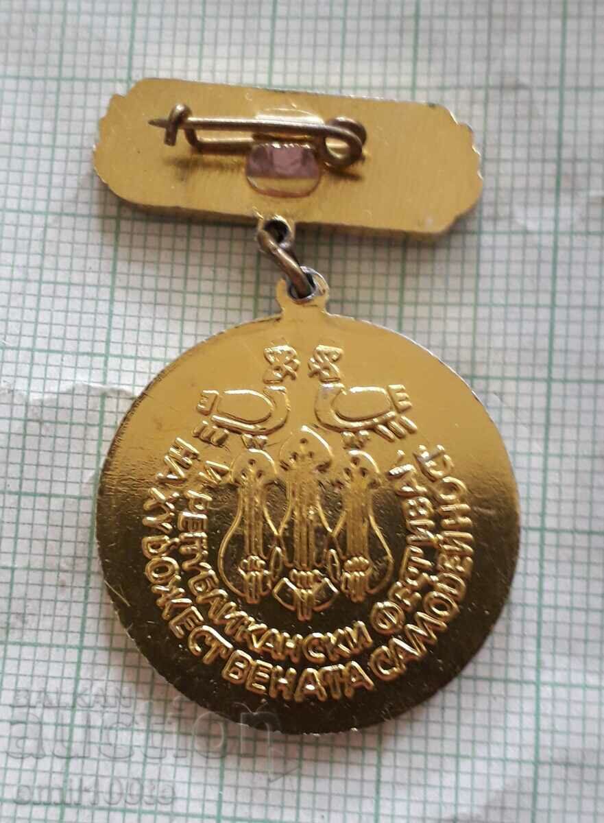 Delivery of Badge - Festival of artistic amateur activity Laureate Delivery of Badge - Festival of artistic amateur activity Laureate