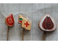 Badges 3 pieces Blood Donor Bulgarian Red Cross
