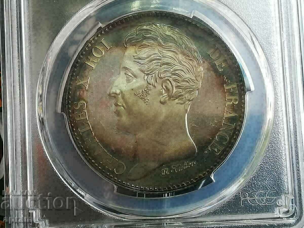 Auction 5 francs, sample, essay, Charles H. 1824 SP64. Auction 5 francs, sample, essay, Charles H. 1824 SP64.