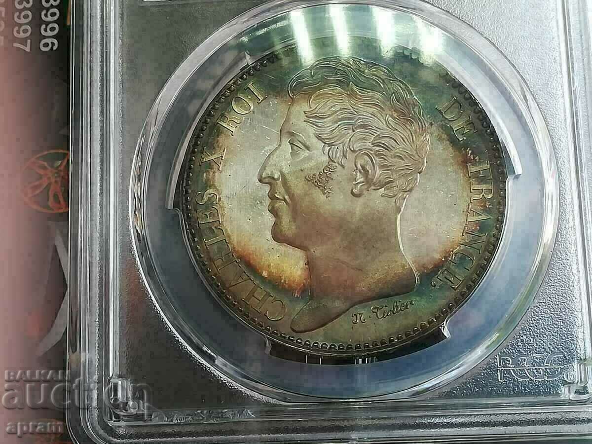 5 francs, sample, essay, Charles H. 1824 SP64. - 5 5 francs, sample, essay, Charles H. 1824 SP64. - 5