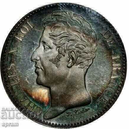 5 franci, mostra, eseu, Charles H. 1824 SP64.