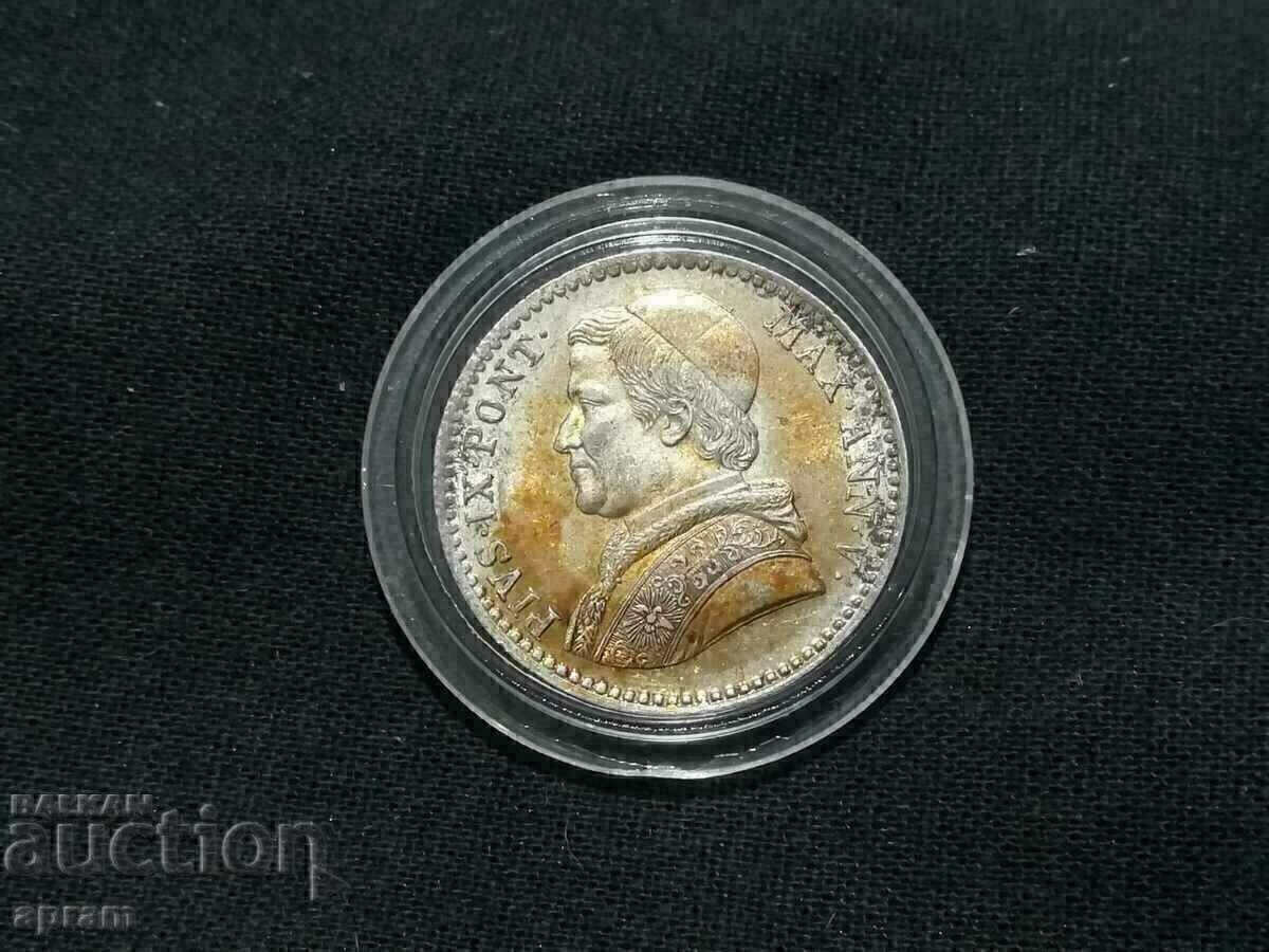 Аукцион 20 Baiocchi 1850 г.Ватикан,Ватикана,Vatican. Аукцион 20 Baiocchi 1850 г.Ватикан,Ватикана,Vatican.