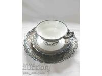 Silver plated porcelain - Bavaria