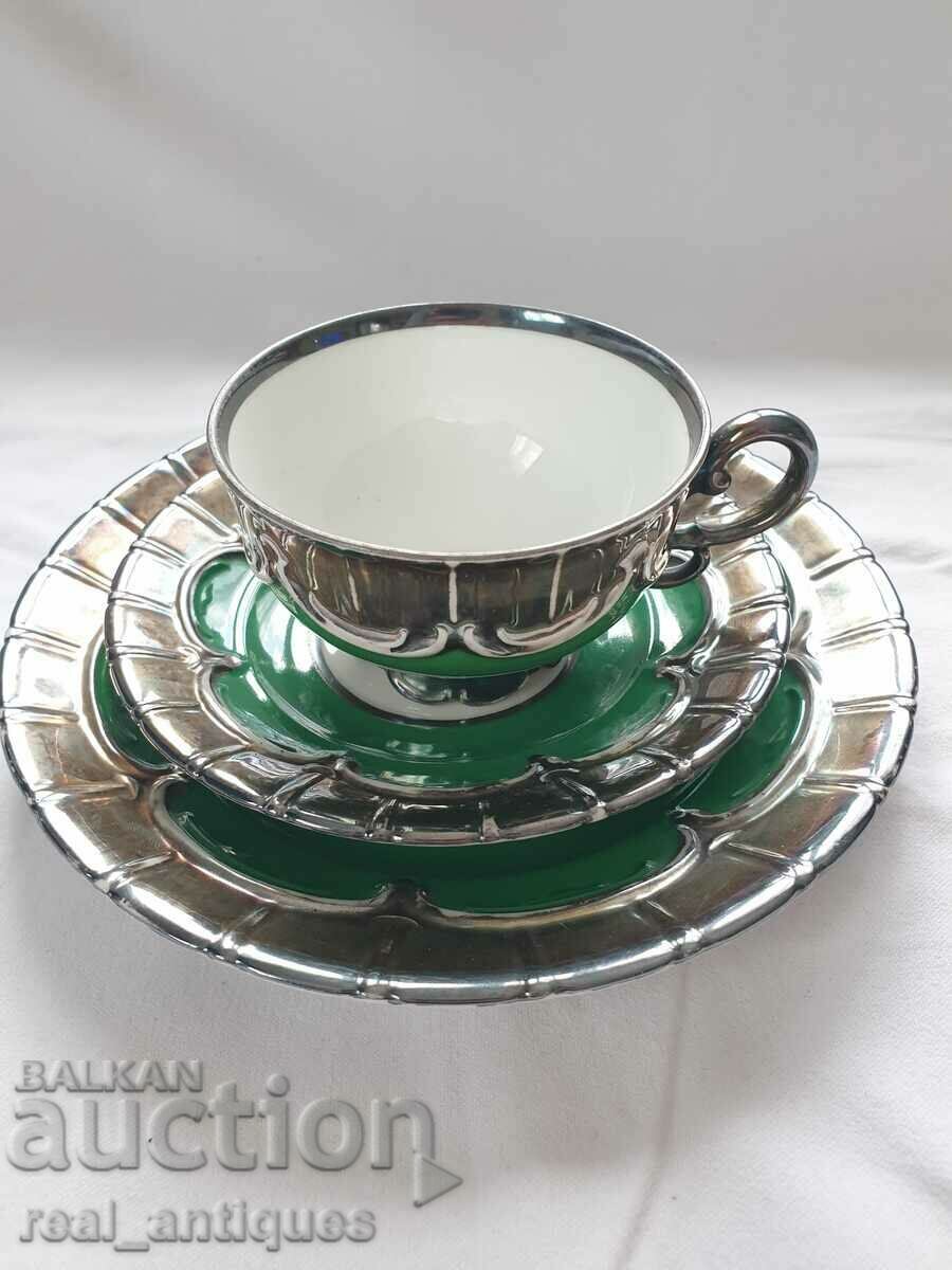Silver plated porcelain - Bavaria