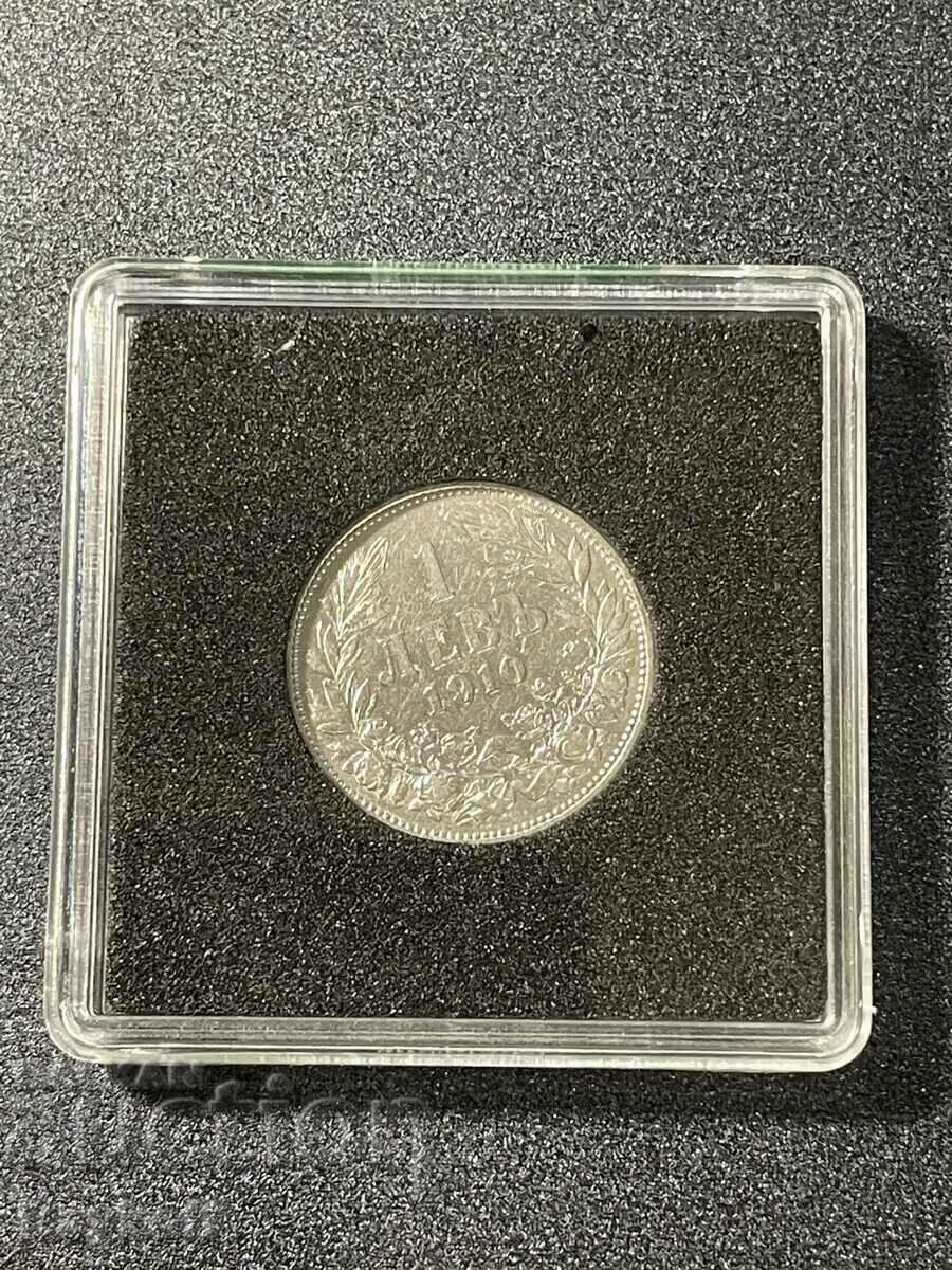 1 lev 1910 silver coin