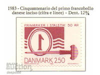 1983. Дания. Първата датска марка в гравиране на стомана.