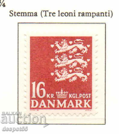 1983. Δανία. Εθνόσημο - στυλιζαρισμένα λιοντάρια.