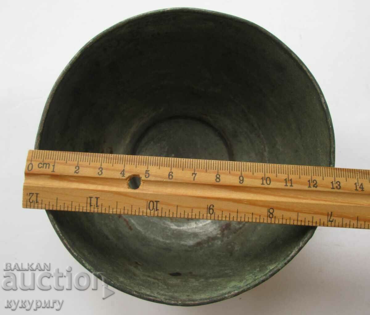 Rare old tinned copper panica plate w popara - 7 Rare old tinned copper panica plate w popara - 7