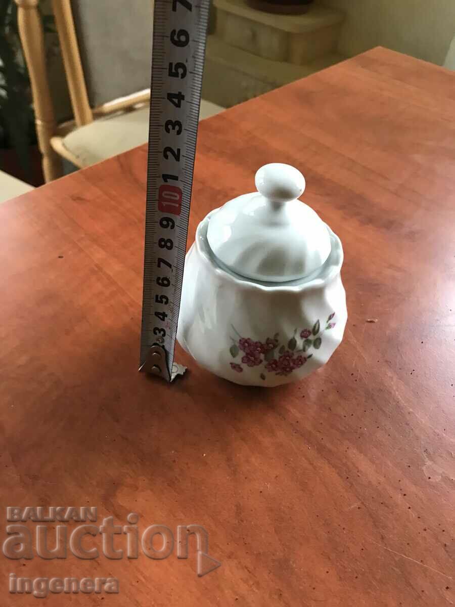 PORCELAIN SUGAR BOWL BULGARIA with price 12.00 BGN | € 6.14 PORCELAIN SUGAR BOWL BULGARIA with price 12.00 BGN | € 6.14