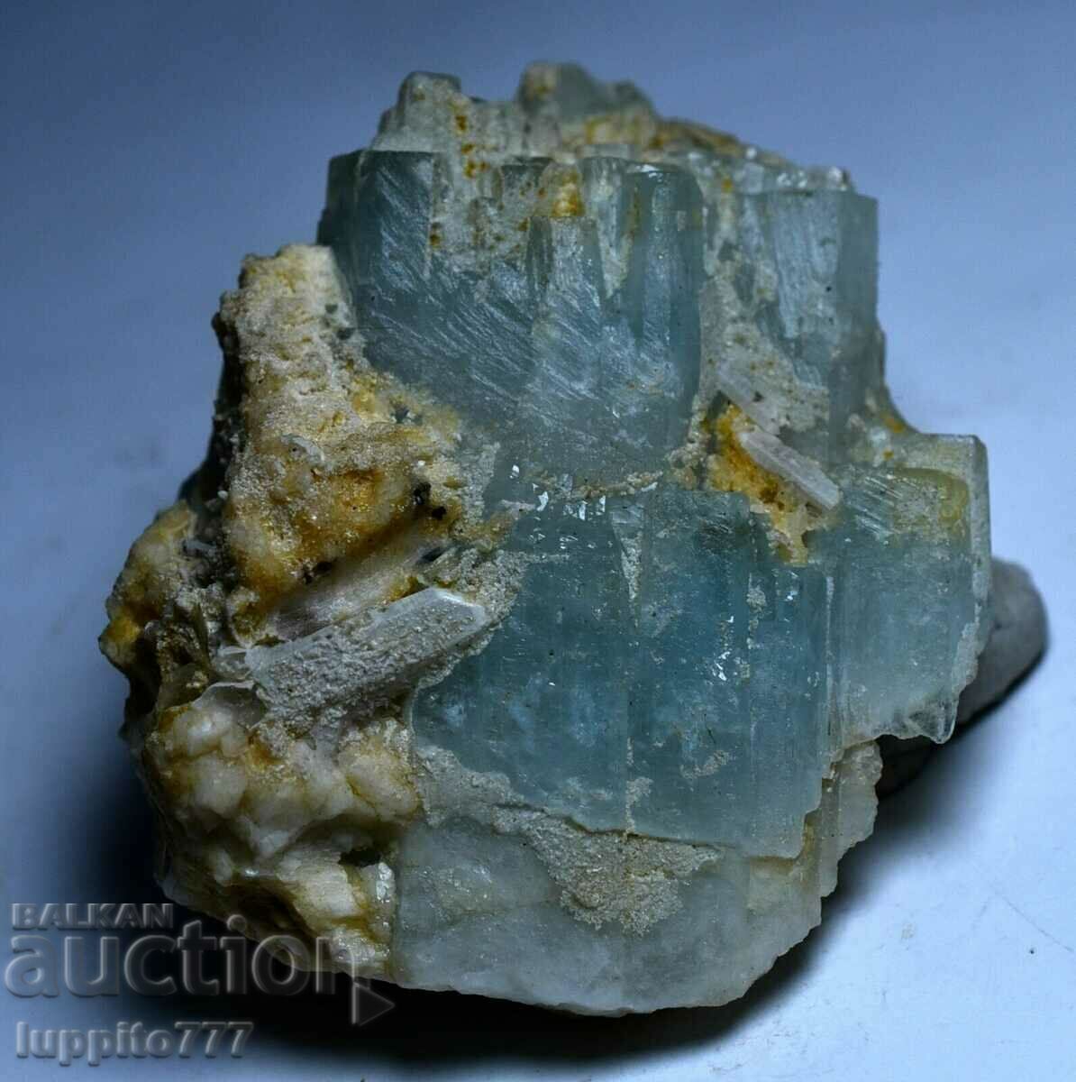 natural beryl aquamarine on matrix unique 54 grams with price 395.00 BGN | € 201.96 natural beryl aquamarine on matrix unique 54 grams with price 395.00 BGN | € 201.96