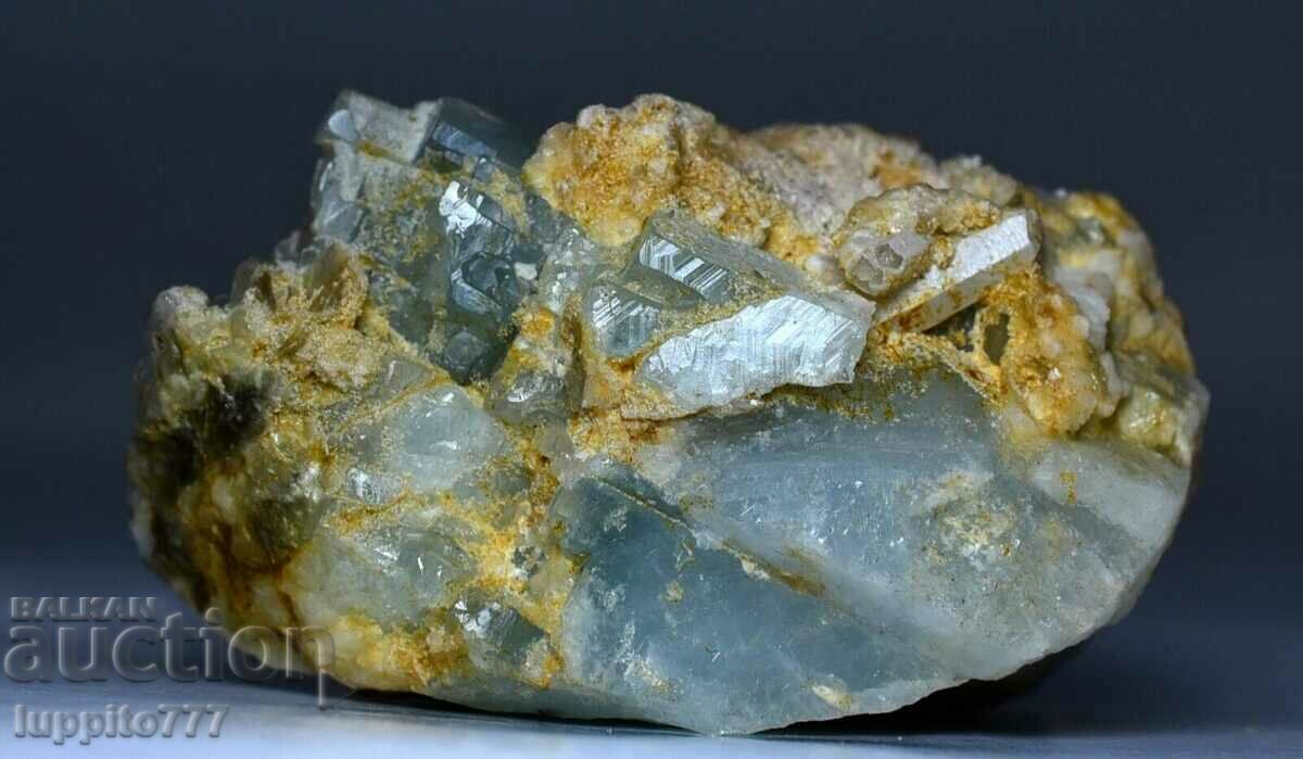 Delivery of natural beryl aquamarine on matrix unique 54 grams Delivery of natural beryl aquamarine on matrix unique 54 grams