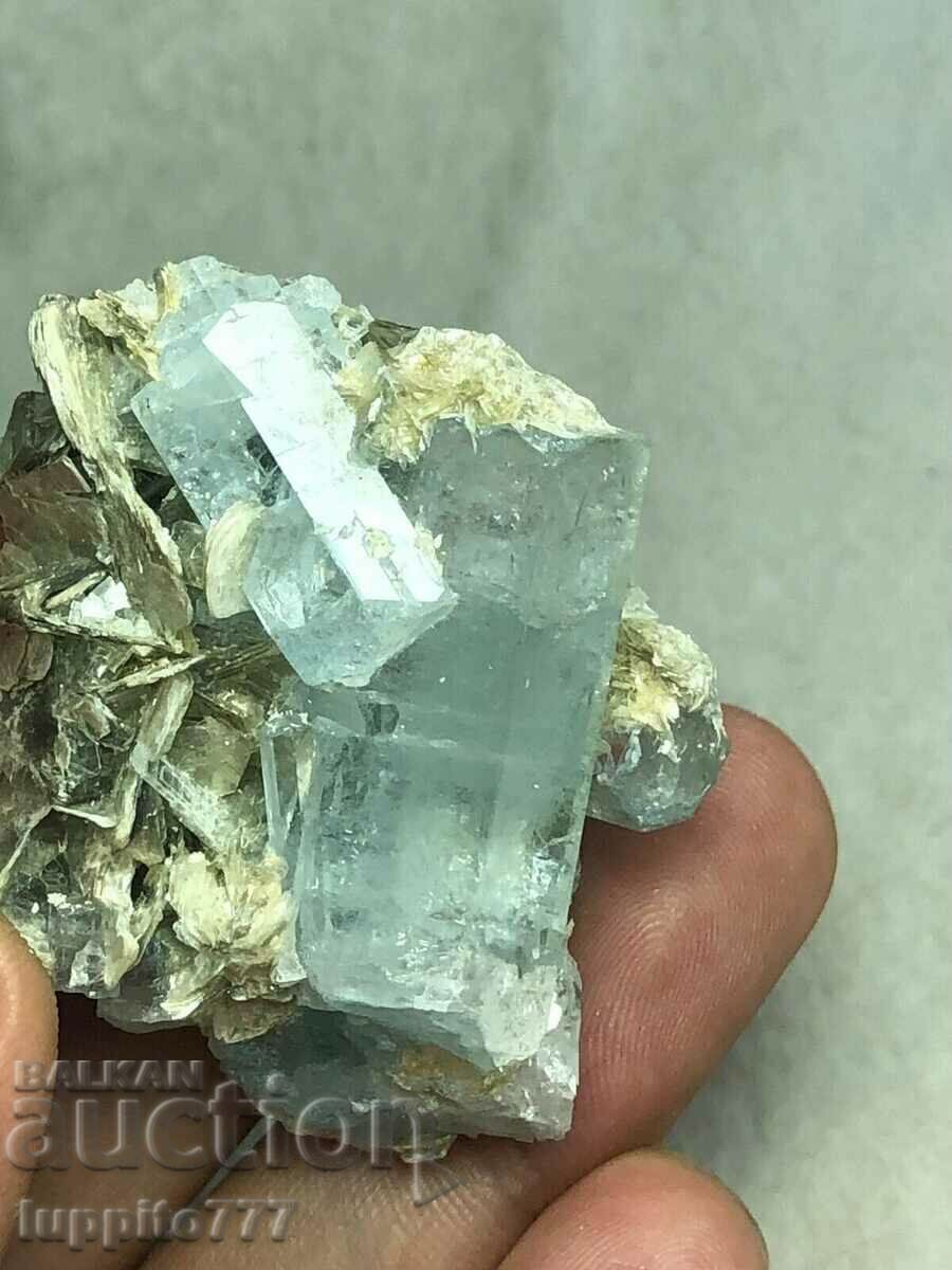 natural beryl aquamarine on matrix unique 35 grams with price 355.00 BGN | € 181.51 natural beryl aquamarine on matrix unique 35 grams with price 355.00 BGN | € 181.51