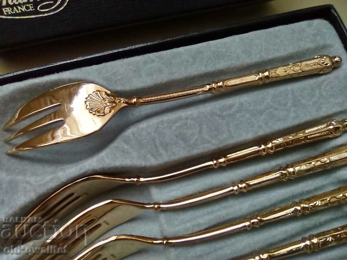 Attractive forks with gilding top DESIGN, French - 6